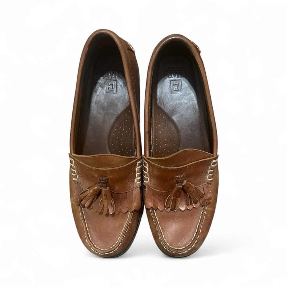 CHAP’S- Tan Leather Tassel Loafers